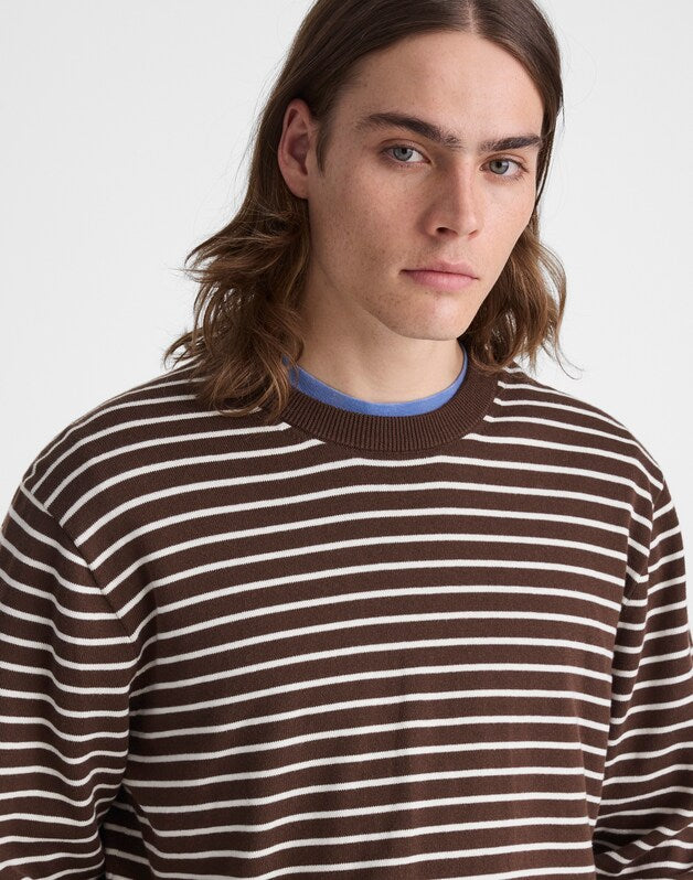 Crewneck Sweater in Everyday Cotton DARK MOCHA