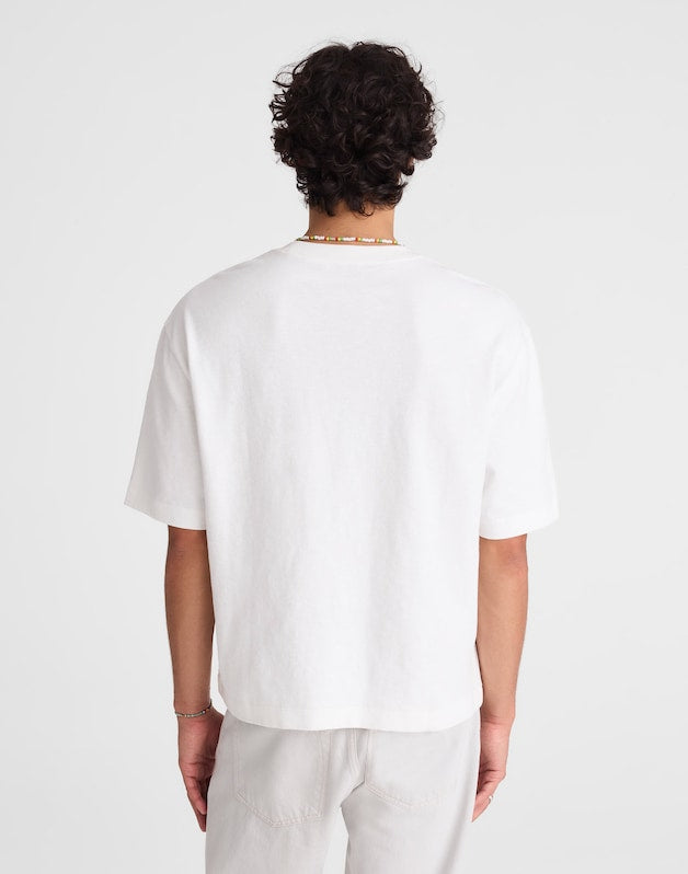 Boxy Pocket Tee in Weekend Slub SOFT WHITE