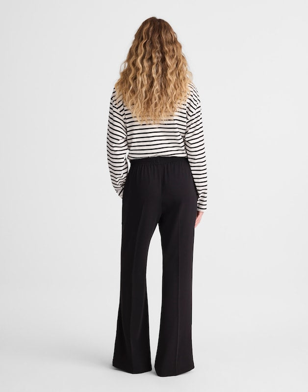 Pull-On Bootcut Track Pant JET BLACK