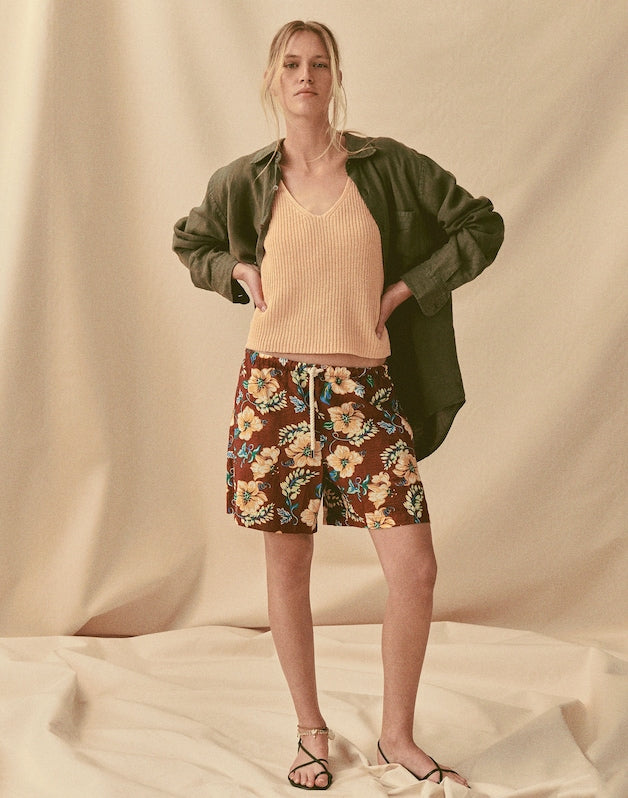 Button-Up Shirt in Linen CAPERS