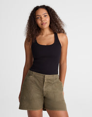 The Curvy Essex Utility Short FADED IVY