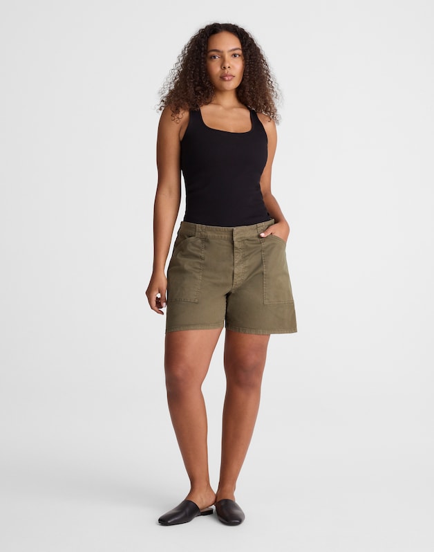 The Curvy Essex Utility Short FADED IVY