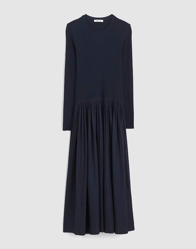 Ribbed Scoopneck Midi Dress CLASSIC NAVY