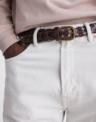 Linked Leather Belt COFFEE BEAN