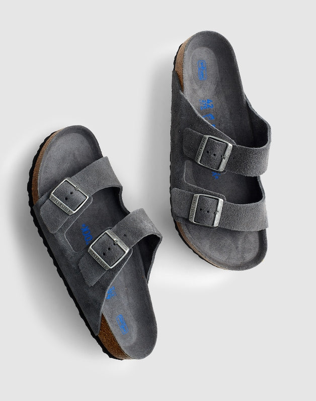 Birkenstock&reg; Arizona Sandal in Suede CHARCOAL