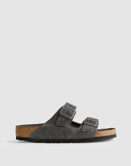 Birkenstock&reg; Arizona Sandal in Suede CHARCOAL