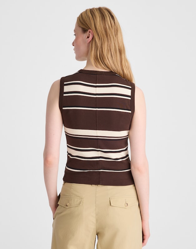 The '90s Shell Tank in Compact Cotton DARK BROWN