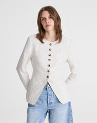 The Nolita Cutaway Blazer in 100% Linen LIGHTHOUSE
