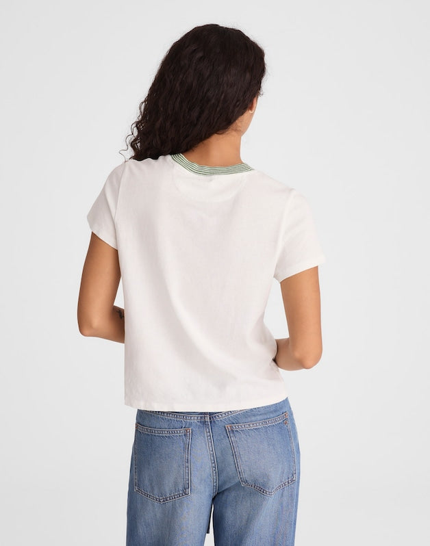The Relaxed Tee in Vintage Jersey GARDEN GREEN