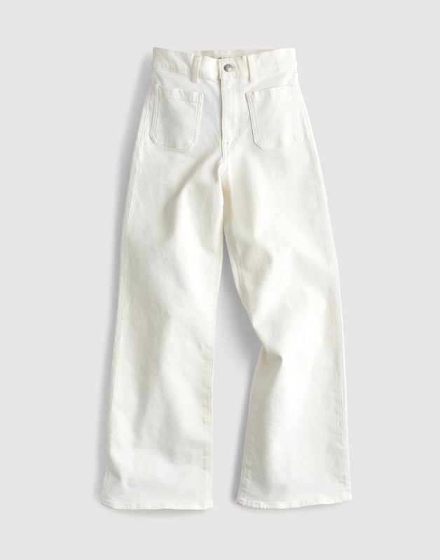 The Plus Emmy Wide-Leg Jean in Tile White TILE WHITE