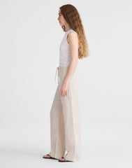 Short Pull-On Pants in 100% Linen OAT