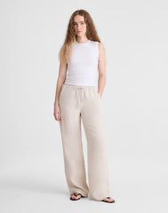 Tall Pull-On Pants in 100% Linen OAT