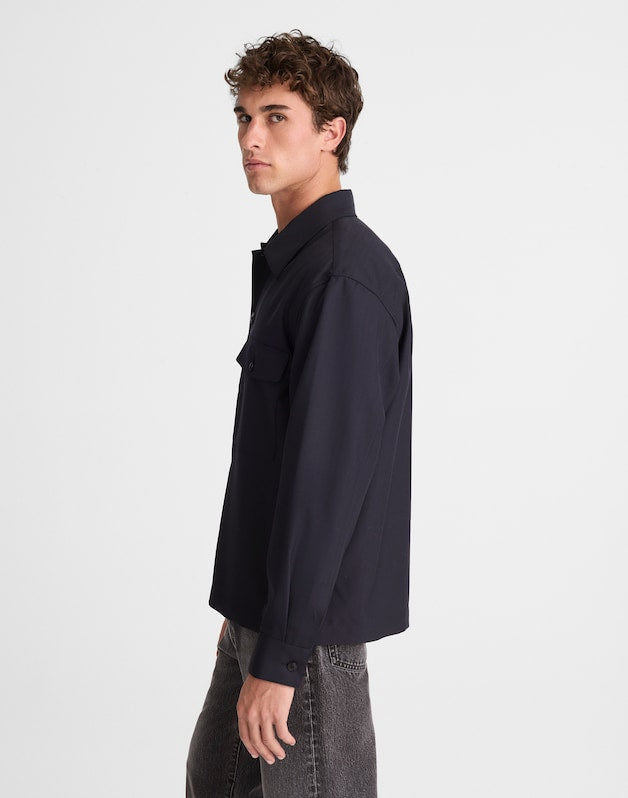 Overshirt in Wool-Blend Herringbone HERRINGBONE