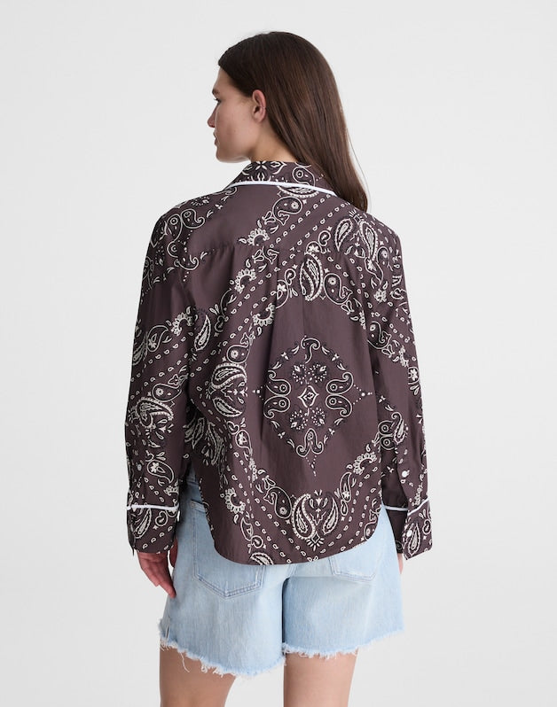 PJ Shirt in Poplin CHOCOLATE PLUM