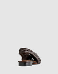 The Harpor Slingback Flat DARK CAROB