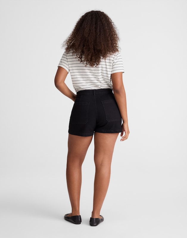 The Curvy Emmy Denim Short BLACK RINSE WASH