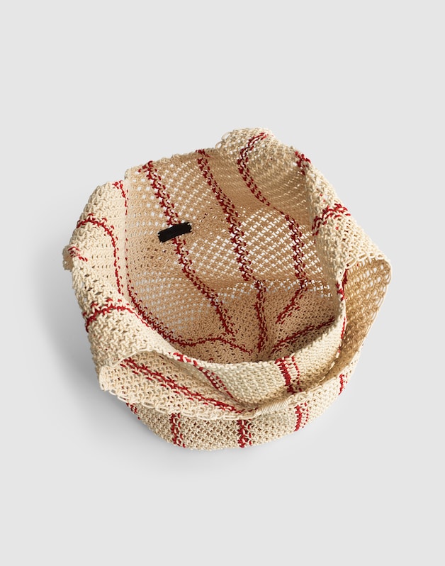 The Curved Crochet Shoulder Bag SCARLETT STRIPE MULTI