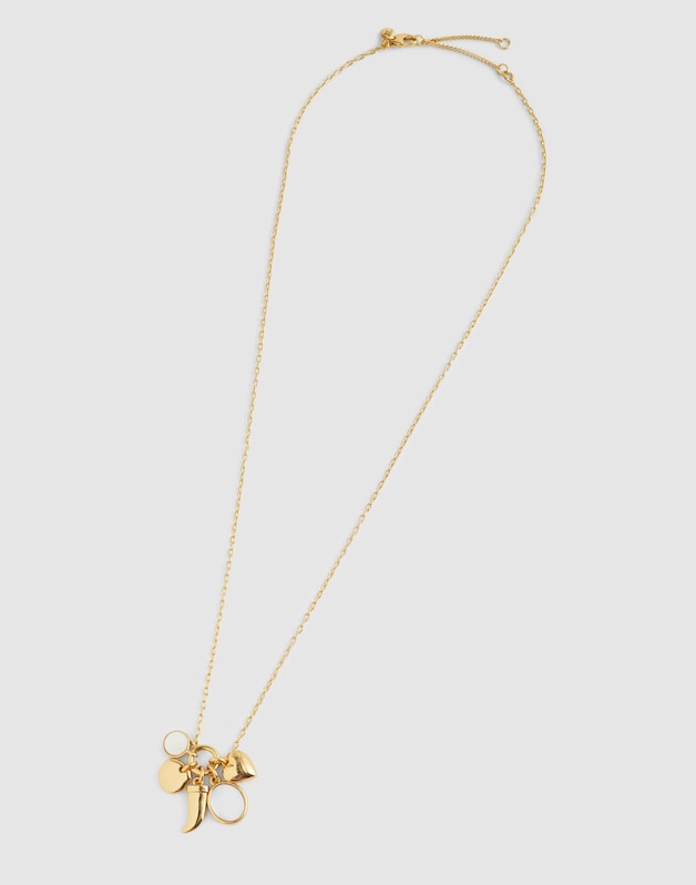 Mother-of-Pearl Charm Chain Necklace MOTHER OF PEARL