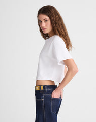 Madewell x Benjamin Talley Smith The Sullivan Boxy Crop Tee WHITE