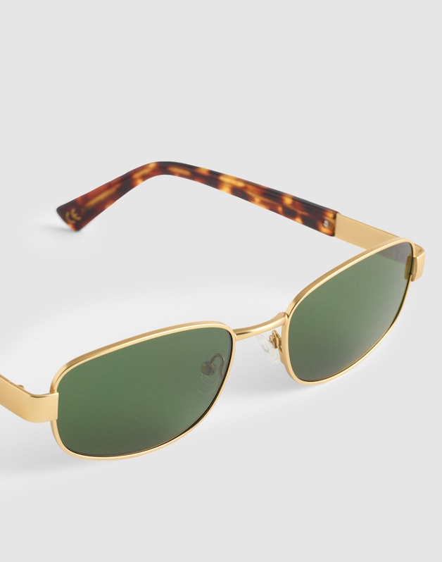 The Codi Rectangular Sunglasses VINTAGE GOLD