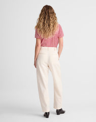 The Barrel-Leg Pant in Drapey Twill VINTAGE IVORY