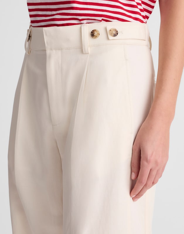 The Tall Barrel-Leg Pant in Drapey Twill VINTAGE IVORY