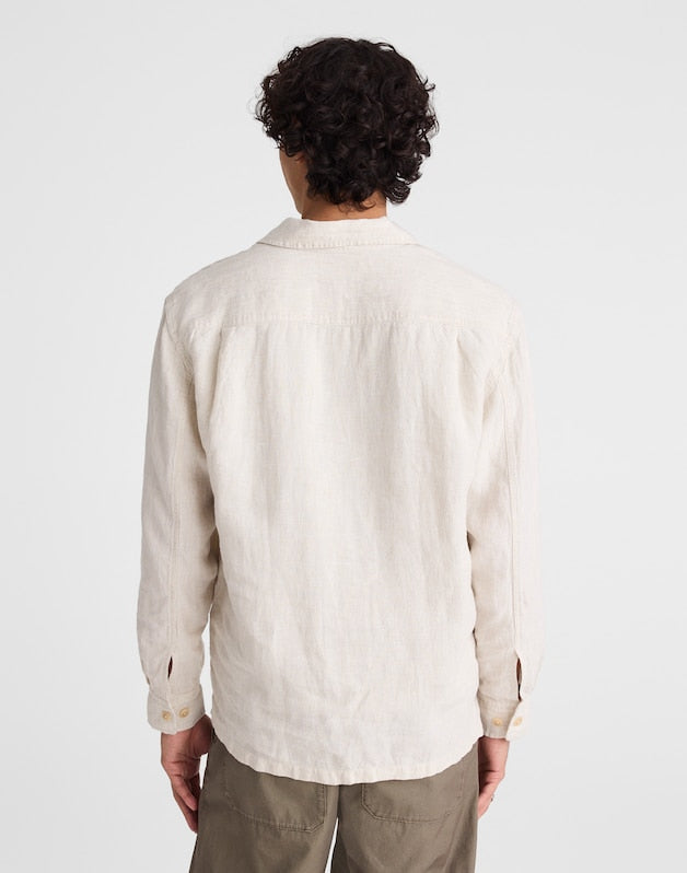 The Station Shirt in Linen BLEACHED
