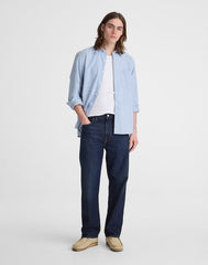 The Allday Shirt in Indigo Stripe MONACA STRIPE