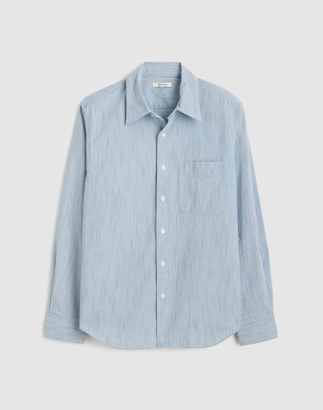 The Allday Shirt in Indigo Stripe MONACA STRIPE