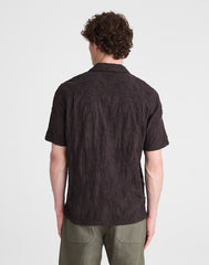 The Short-Sleeve Camp Shirt in Cotton COOL OBSIDIAN