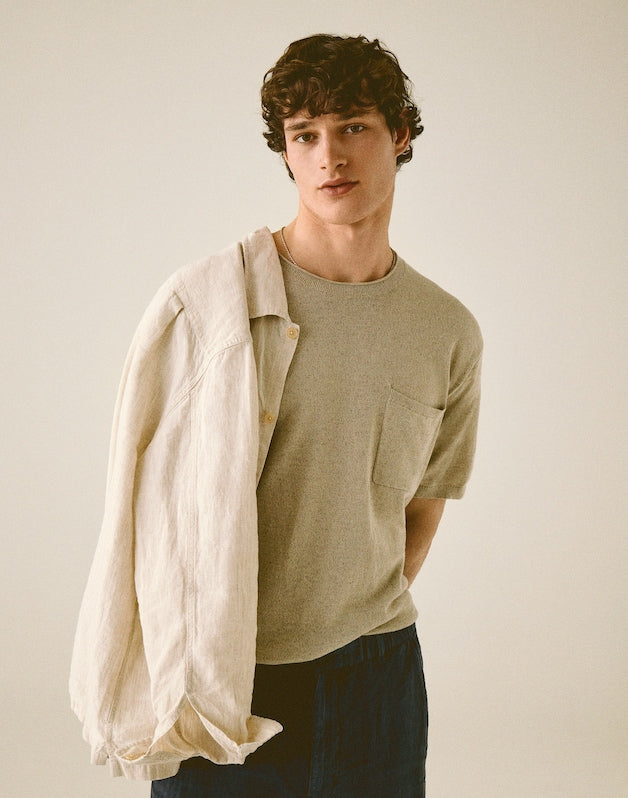 Rollneck Sweater Tee HEATHER PALE PEWTER