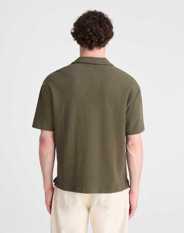 Skipper Polo in Jacquard CAPERS OVERDYE STRIPE