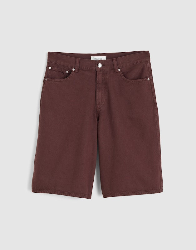 The V-Waist Bermuda Short in Airy Denim BURNT COCOA