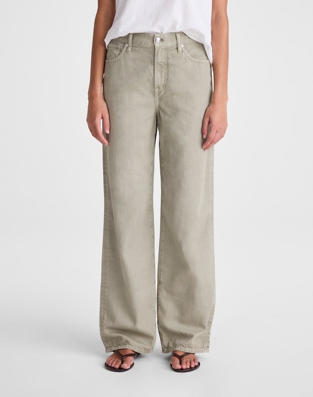 The Tall Perfect Vintage Wide-Leg Jean in Airy Denim CHATEAU OLIVE