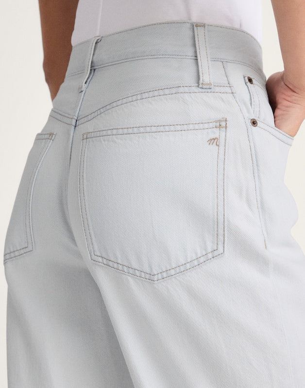 The Short Perfect Vintage Wide-Leg Crop Jean in Airy Denim EXTRACTED SKY WASH