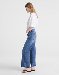 The Wide-Leg Crop Jean in Super Stretch Denim ONEIDA WASH