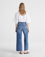 The Tall Wide-Leg Crop Jean in Super Stretch Denim ONEIDA WASH