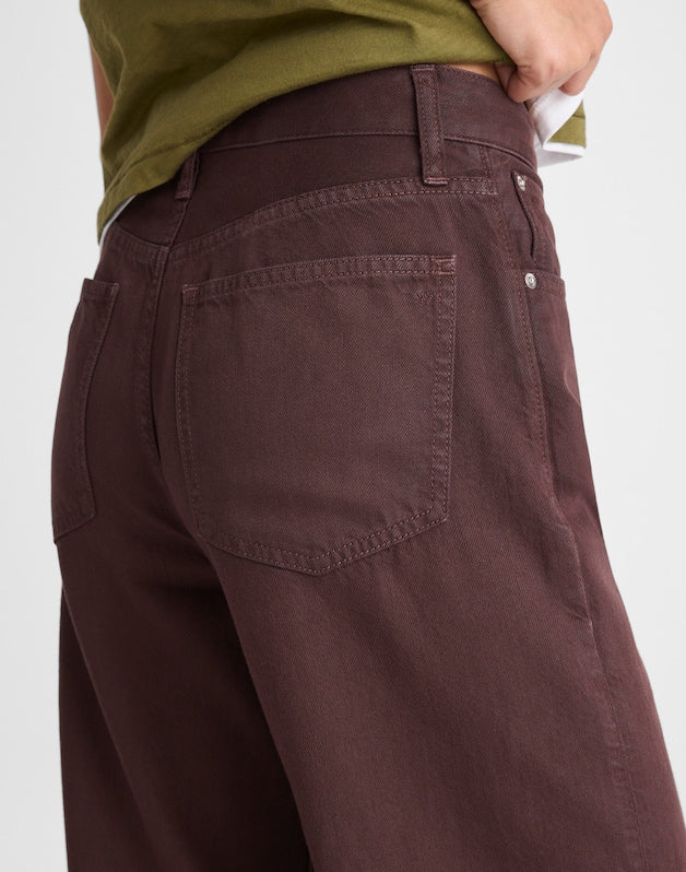 The Short Ultimate Wide-Leg Jean in Airy Denim BURNT COCOA
