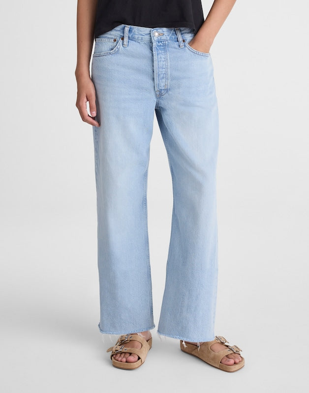 Tall Low-Slung Baggy Crop Jeans in Foster Wash FOSTER WASH