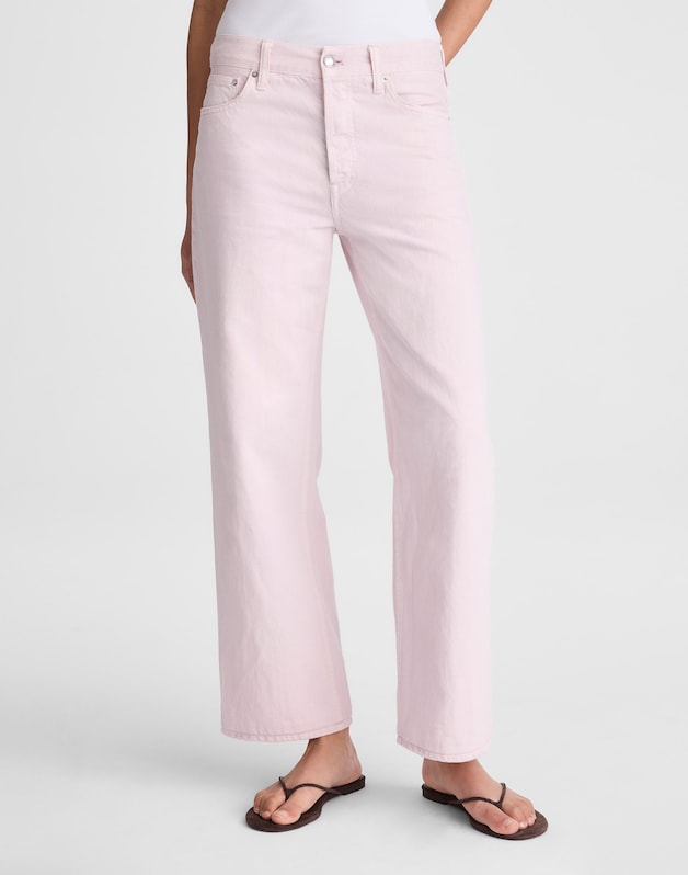 Low-Slung Baggy Crop Jeans MARBLE LILAC