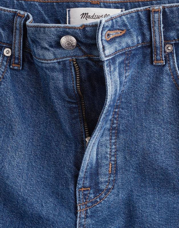 The Tall Longline Straight Crop Jean MARINA BLUE