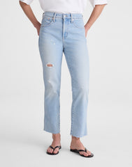 The Petite Longline Straight Crop Jean in Foster Wash FOSTER WASH
