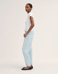 The Tall Curvy Darted Barrel-Leg Jean in Airy Denim LAGUNA WASH