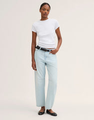 The Tall Curvy Darted Barrel-Leg Jean in Airy Denim LAGUNA WASH