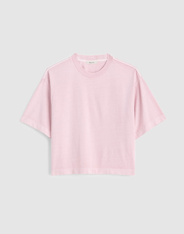 Madewell x Shopbop Boxy Crop Tee in Allday Jersey DREAMY PINK