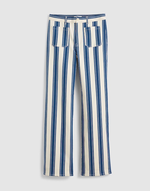The Short Emmy Wide-Leg Pant WATERFALL STRIPE