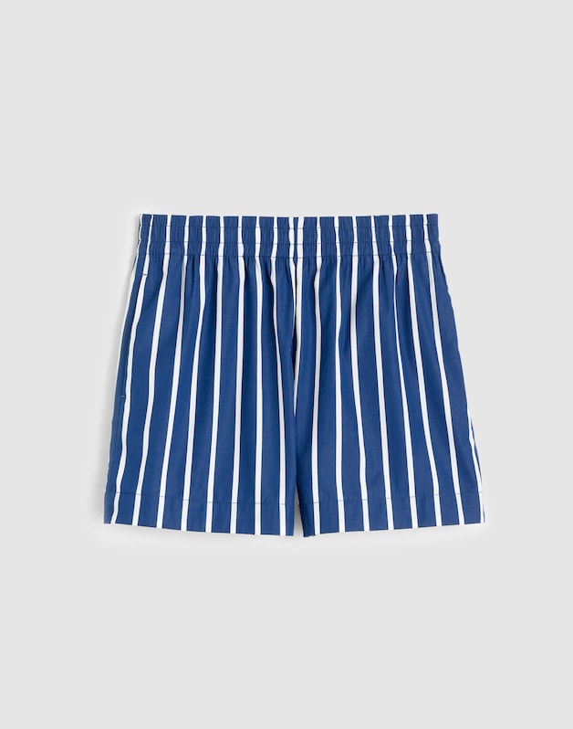 Pull-On Shorts in Poplin COOL NAVY