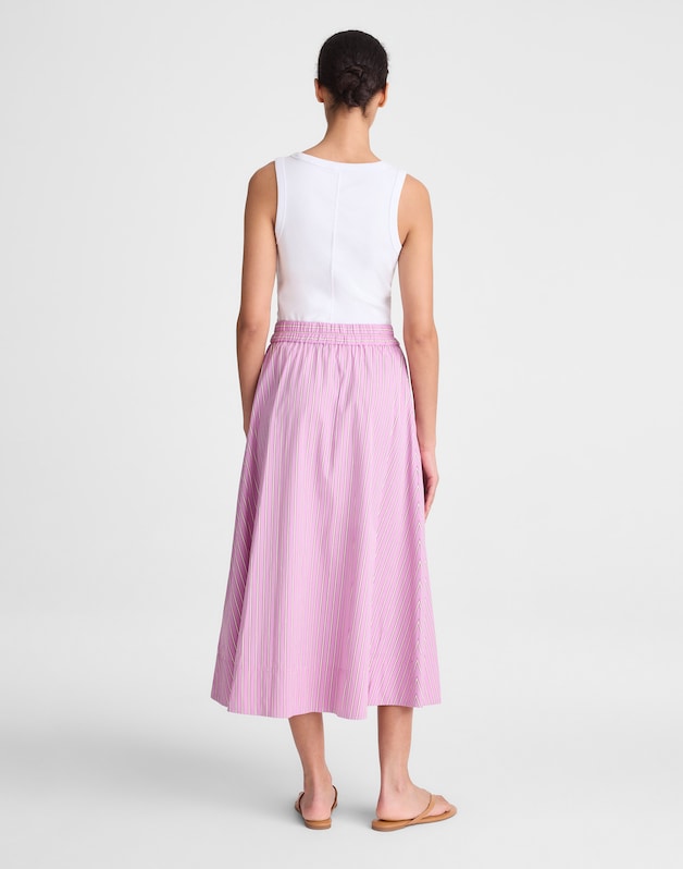 Midi Circle Skirt in Poplin WARM WISTERIA