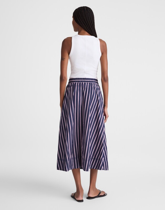 Midi Circle Skirt in Poplin CLASSIC INDIGO
