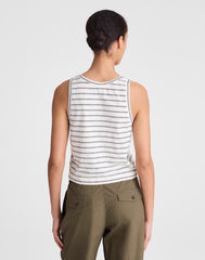 The Easy Crop Scoopneck Tank in Soft Slub LIGHTHOUSE